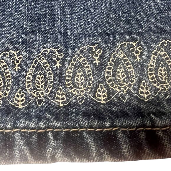 Old Navy Embroidered Bootcut Jeans Women’s 4 Y2K Vintage Rare Festival Denim - Picture 7 of 13